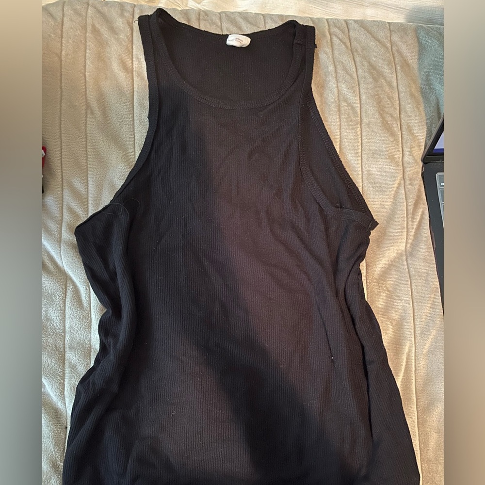 Black high neck top